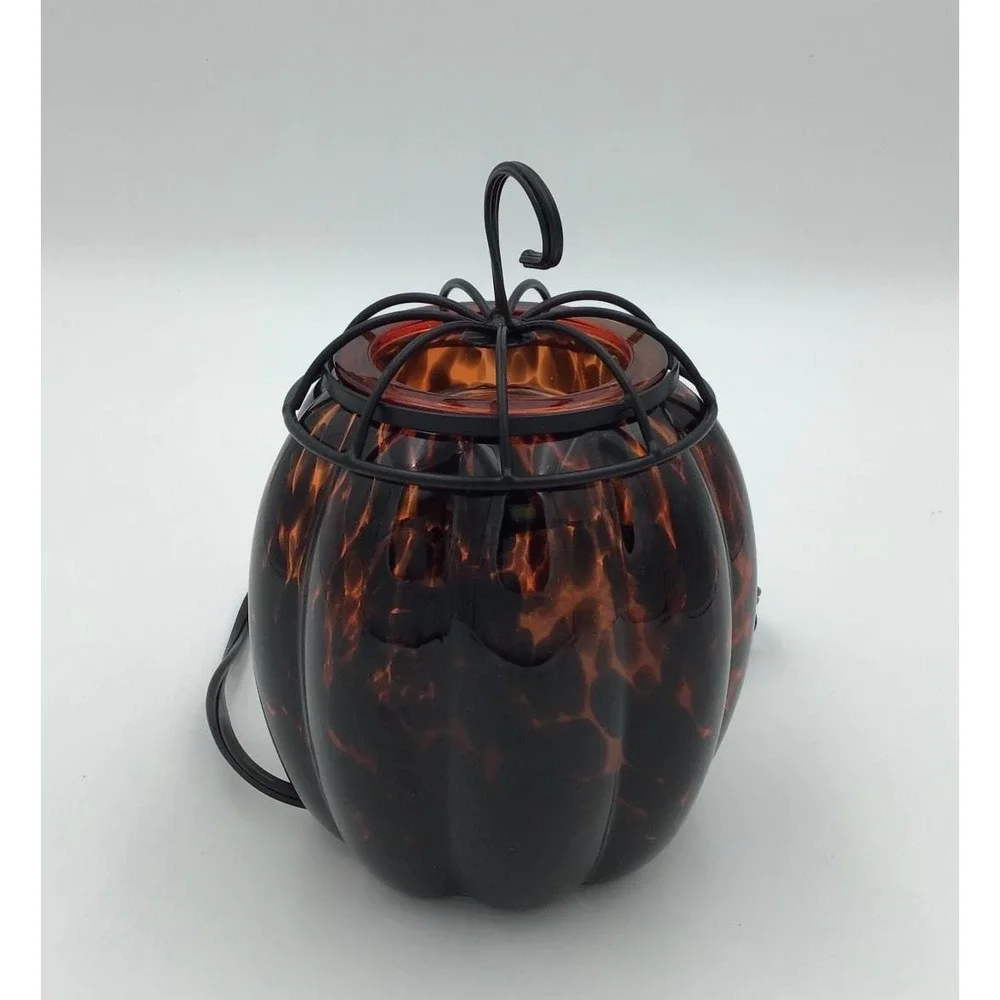 Scentsy Tiger Eye Pumpkin Electric Wax Warmer Fall Decor Thanksgiving Halloween